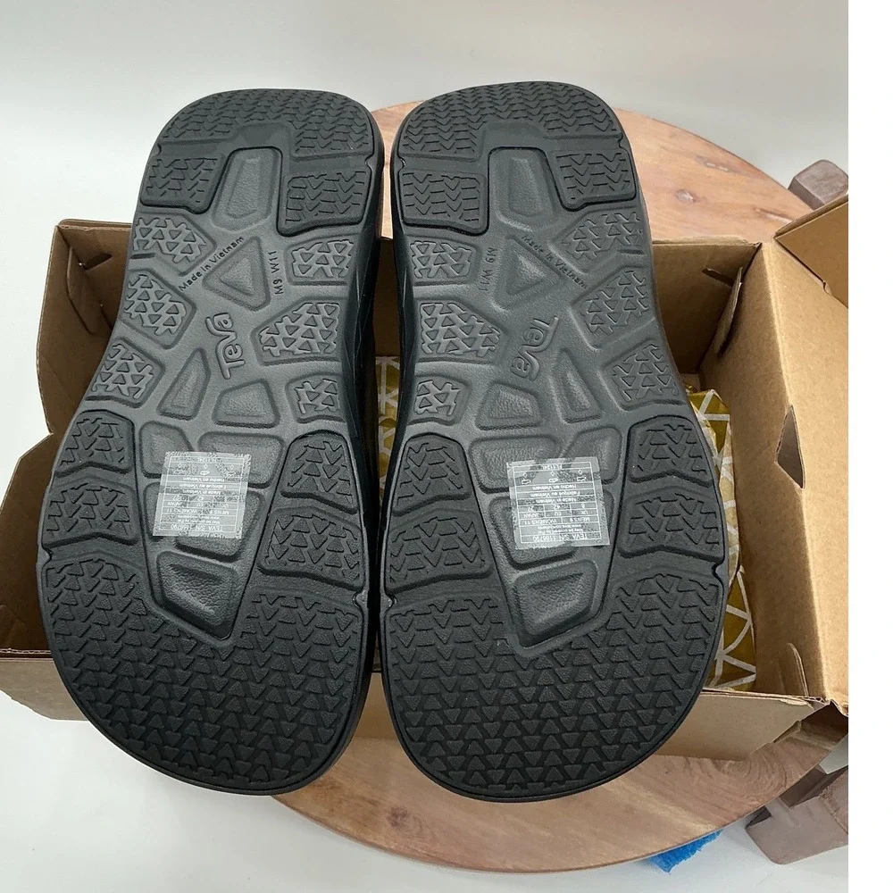 Teva Apretrail Slide Black Mens 9 Womens 11 Recovery Sandals 1165790-W